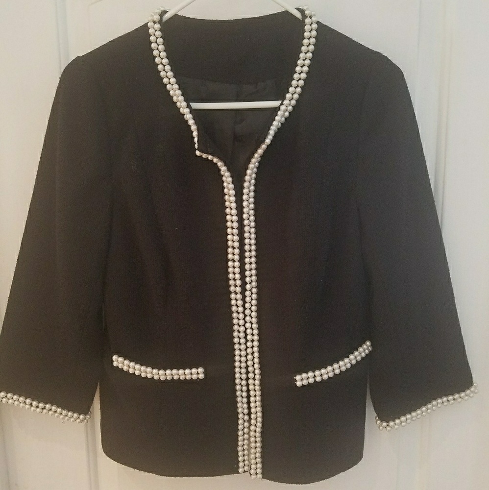 Pearl Trimmed Blazer